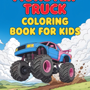 Monster truck coloring book age 3-8