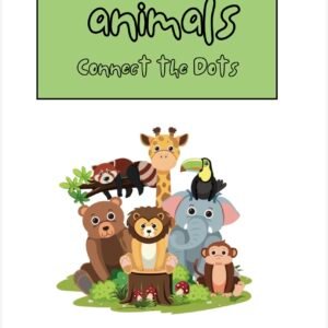 Cute Animal Dot to Dot Worksheet Pack for Toddlers and Kids Ages 4-8, Printable Activity Book